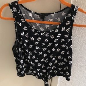 Forever 21 cropped floral tank